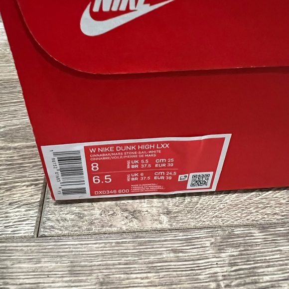 Nike Dunk High LXX Cinnabar Red White - Picture 12 of 12
